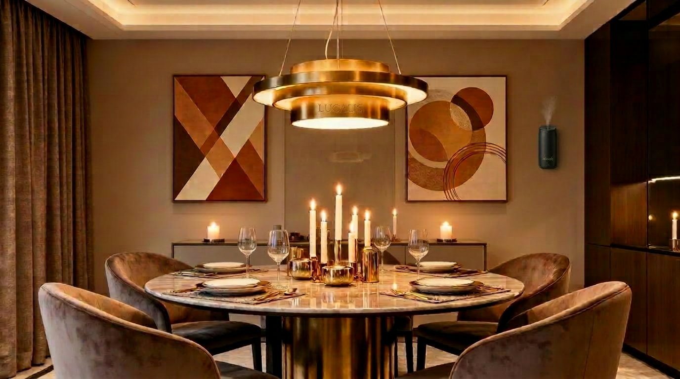 Sophisticated modern dining space